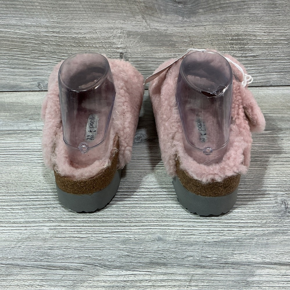 Birkenstock Papillio Arizona Big Buckle Pink Shearling Sandals Women's 39 EU 8 N - Picture 3 of 11
